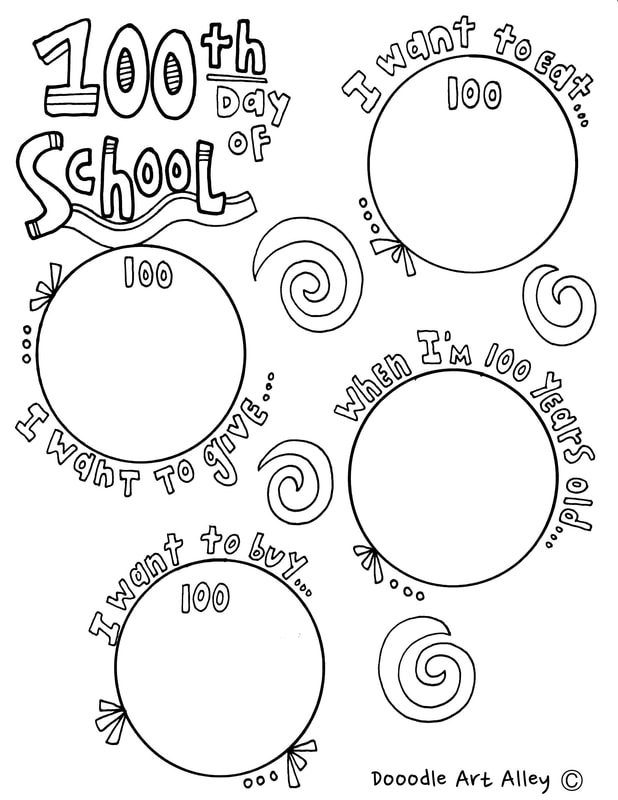 100th Day Of School Celebration Classroom Doodles
