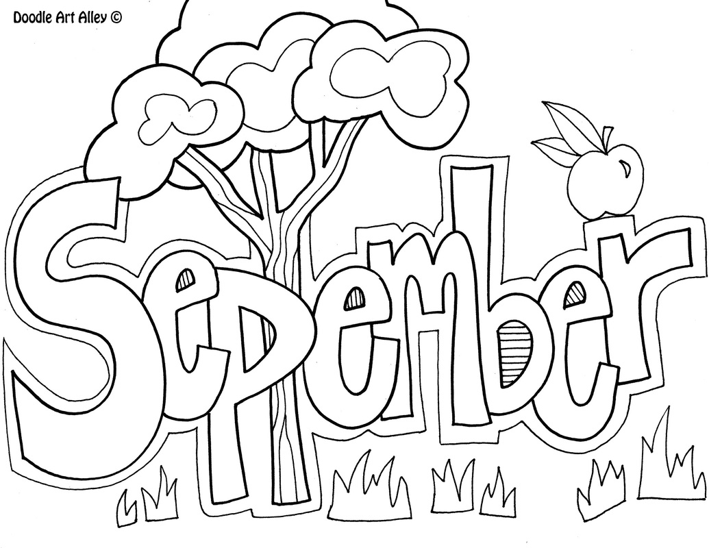 name of the months coloring pages - photo #33