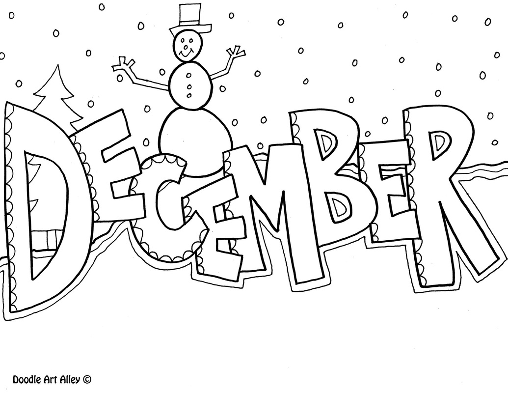 Months of the Year Coloring Pages Classroom Doodles