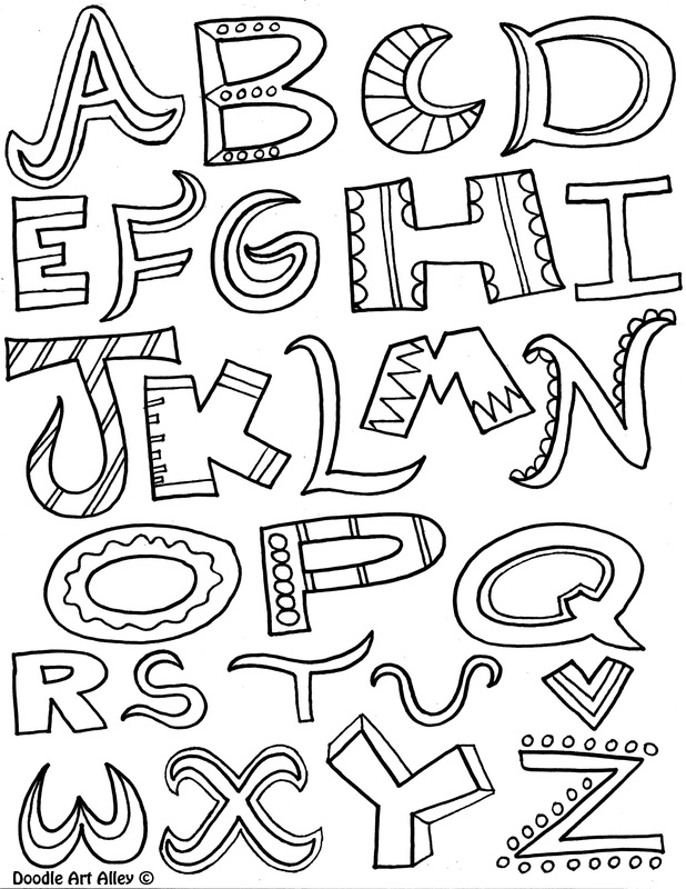 Letter Coloring Pages Classroom Doodles