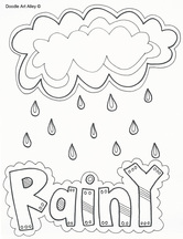 Cloudy Weather Coloring Pages | Coloring Page