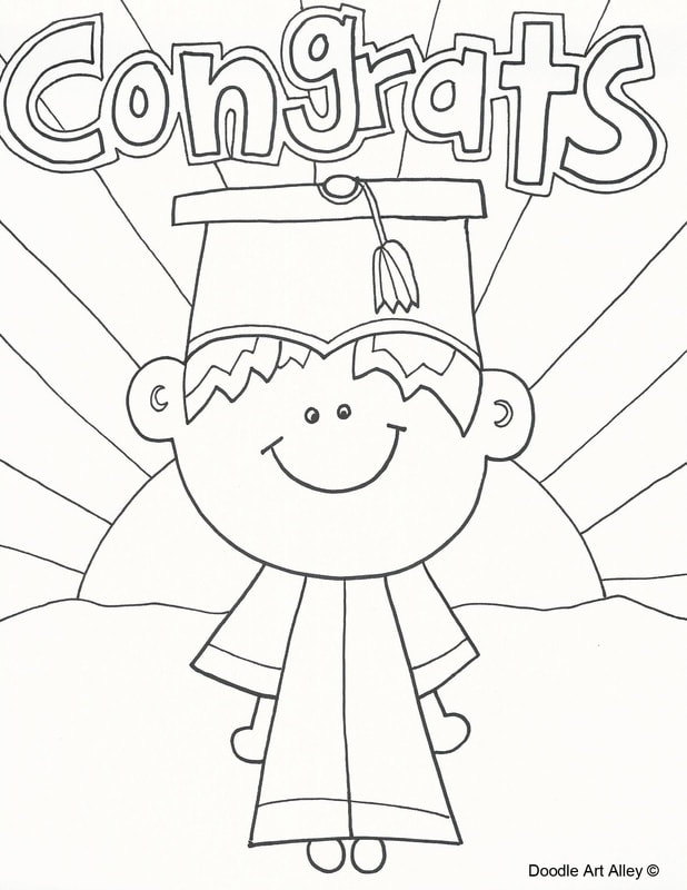 Graduation Coloring Pages and Printables - Classroom Doodles