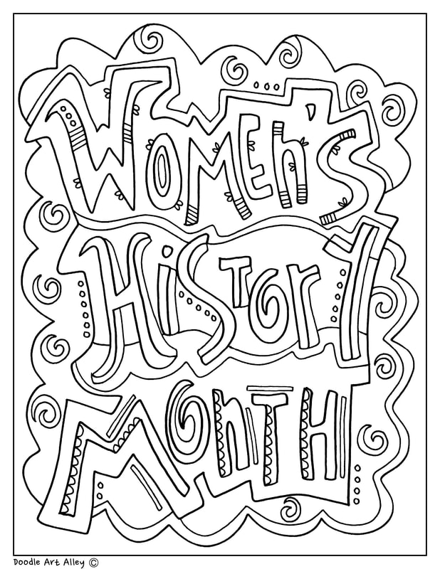 Women's History Month Classroom Doodles