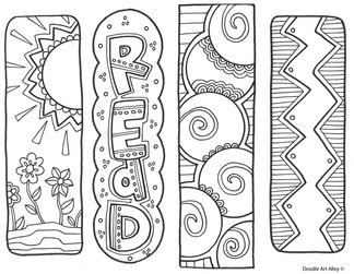 Bookmarks To Color Classroom Doodles