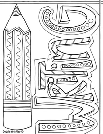 Language Arts Coloring Pages and Printables - Classroom Doodles