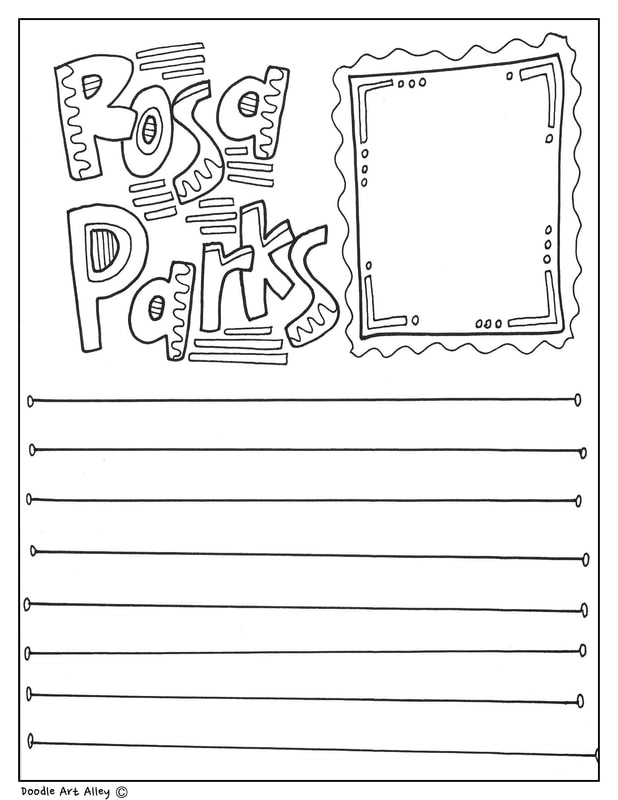Rosa Parks Coloring Pages Classroom Doodles