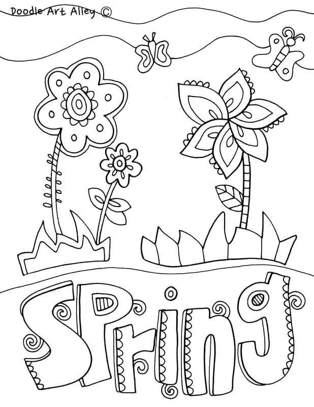 Seasons Coloring Pages Printables Classroom Doodles