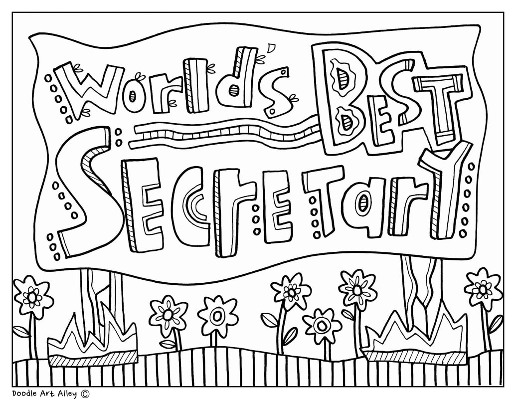 School Secretary Day Classroom Doodles